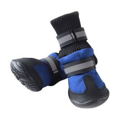 High Waist Waterproof Boots Dog boots GlamorousDogs Blue XS 