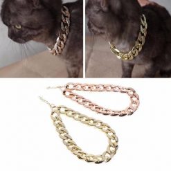 HIPHOPET™: Hip-hop-Style, Golden Chain Necklace Collar for dogs and Cats Pet Necklace GlamorousDogs 