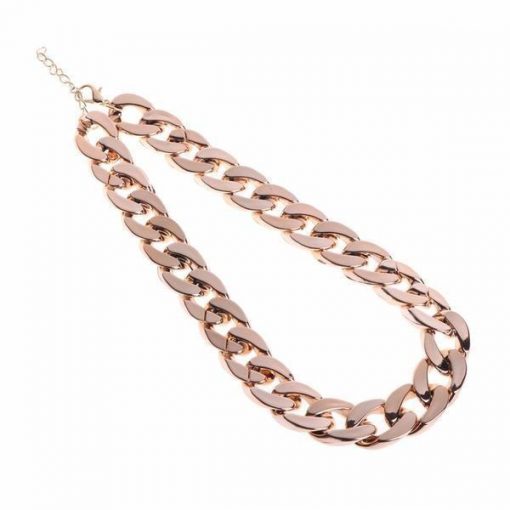 HIPHOPET™: Hip-hop-Style, Golden Chain Necklace Collar for dogs and Cats Pet Necklace GlamorousDogs Rose Golden 14"