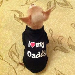 I Love Mommy/Daddy Soft Cotton Cat/Puppy Vest Outfit Stunning Pets
