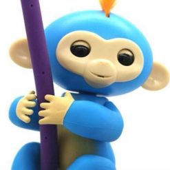 Interactive Baby Monkey Cling to Your Finger Stunning Pets Blue 