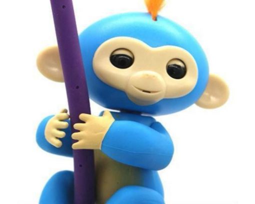 Interactive Baby Monkey Cling to Your Finger Stunning Pets Blue