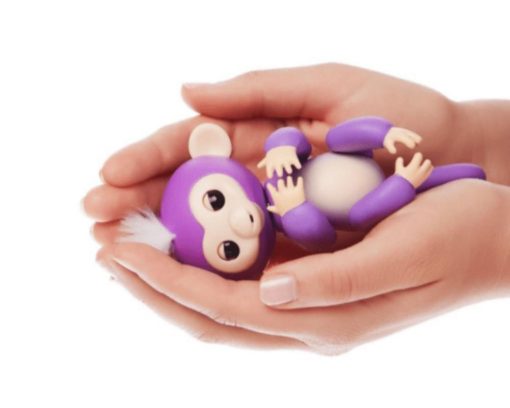 Interactive Baby Monkey Cling to Your Finger Stunning Pets Purple