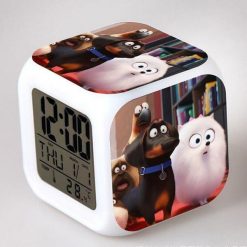 Kitten Changing-colour LED Digital Alarm Clock August Test GlamorousDogs Model 7 