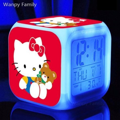 Kitten Changing-colour LED Digital Alarm Clock August Test GlamorousDogs Model 9