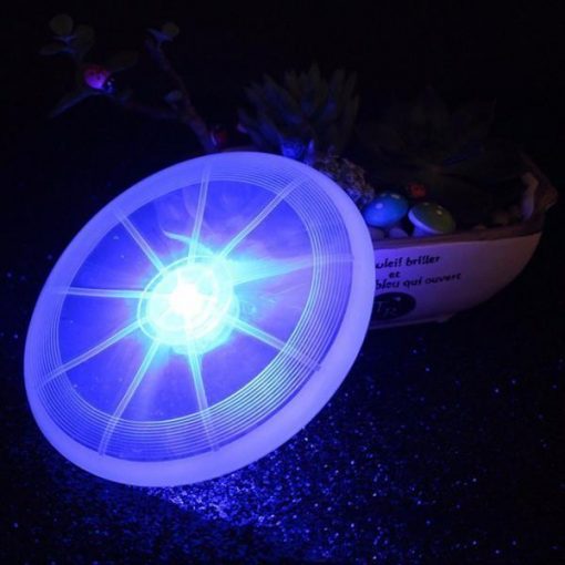 LED Flying Frisbee for Dogs | Best Fetch Toy GlamorousDogs Blue 5.1 Inch Diameter
