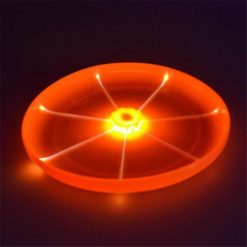 LED Flying Frisbee for Dogs | Best Fetch Toy GlamorousDogs Red 5.1 Inch Diameter 