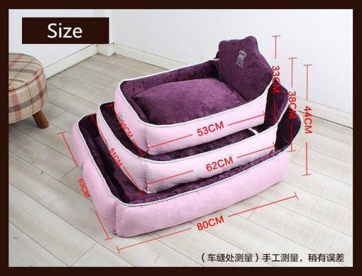 Luxury Princess Bed for Pets Stunning Pets Purple 62x51x38cm