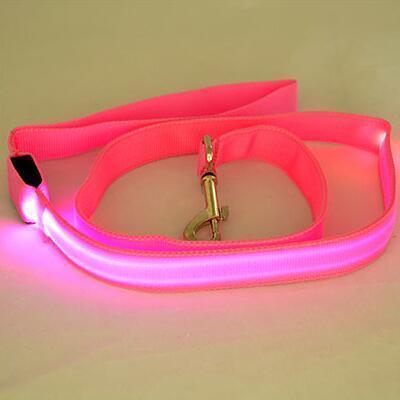 multi color dog led leash Stunning Pets Pink 25mm