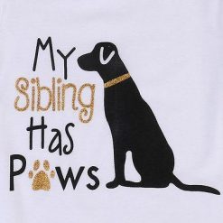 My Sibling Has Paws Baby Romper Stunning Pets 0-3 months 
