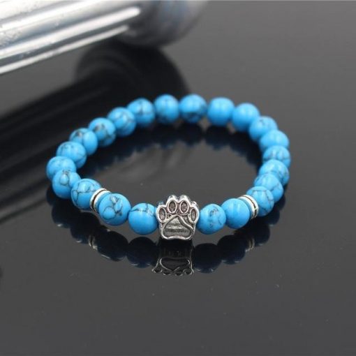 Natural Stone Paw Bracelet Essentials Stunning Pets Model 12 size s