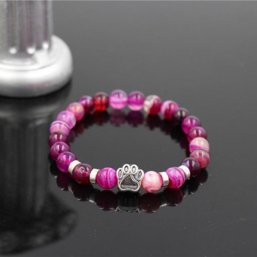 Natural Stone Paw Bracelet Essentials Stunning Pets Model 15 size s