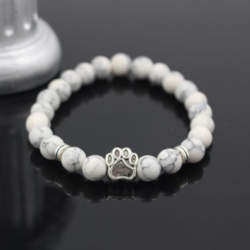 Natural Stone Paw Bracelet Essentials Stunning Pets Model 7 size s