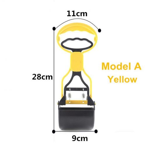 No more collecting feces with Long Handle Pooper Scooper Stunning Pets Yellow M