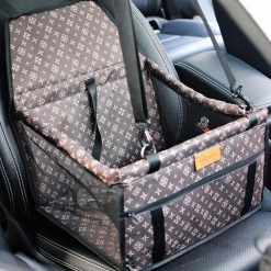 Non-slip Pet Car Booster Seat Safety Car Bag GlamorousDogs 16*13*10 Inch Brown 