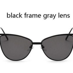 Novelty Cat Eye Sunglasses Stunning Pets black frame gray 