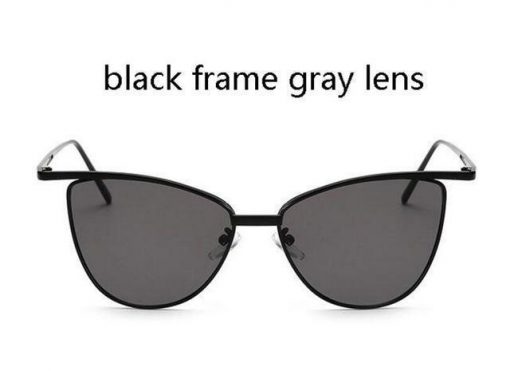Novelty Cat Eye Sunglasses Stunning Pets black frame gray