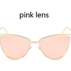Novelty Cat Eye Sunglasses Stunning Pets dold frame pink 