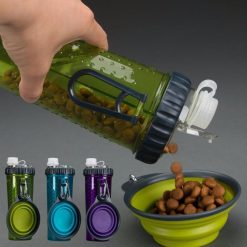 Outdoor Pal 2 in 1 Water/Food Bottle with Folded Bowl Stunning Pets 