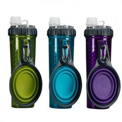 Outdoor Pal 2 in 1 Water/Food Bottle with Folded Bowl Stunning Pets