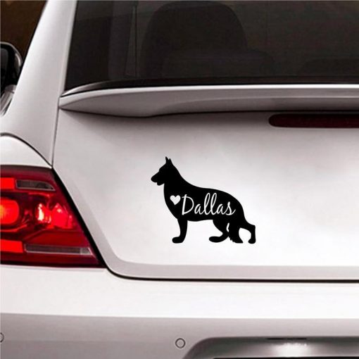 Personalized German Shepherd Dog Car Sticker Glamorous Dogs 20x17 cm Black