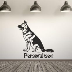 Personalized German Shepherd Dog Sticker Glamorous Dogs 60x58 cm 