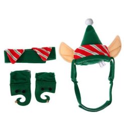 Pet Christmas Green Hat + Necklace + Feet Sleeve Stunning Pets Default Title 