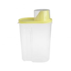 Pet Food Storage Container With Measuring Cup, BPA-Free Food Storage Container GlamorousDogs Yellow 