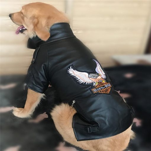 Waterproof Hardcore Style Jacket For Medium/Larger Dogs (leather) 1