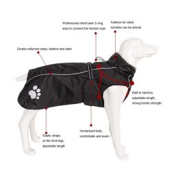 HQ Thick Winter Raincoat For medium And Larger Dog Breeds 13