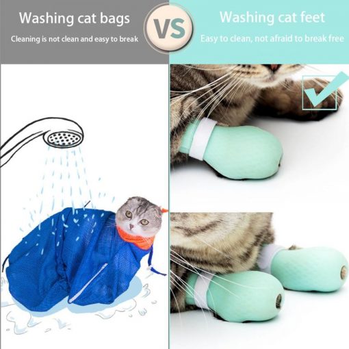 Best Non-Slip Silicone Cat Shoes - Best Choice For Cat Bathing 5