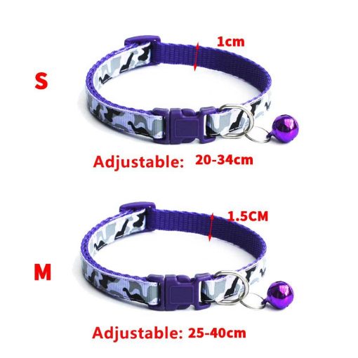 Colorful & Stylish Nylon Dog Collar + Bell (soft/adjustable/multiple options) 4