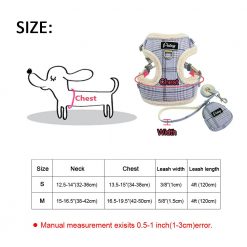 No Pull Adjustable Chihuahua Puppy Cat Harness Leash Set For Small Medium Dogs Coat 15