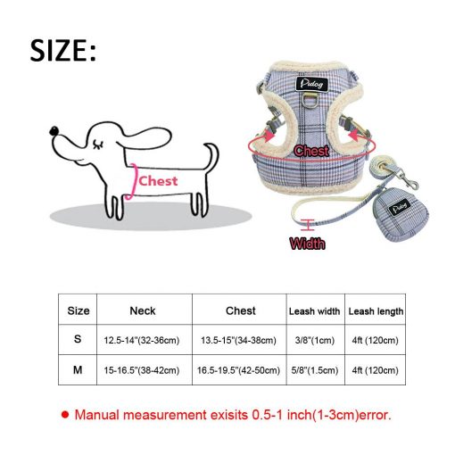 No Pull Adjustable Chihuahua Puppy Cat Harness Leash Set For Small Medium Dogs Coat 8