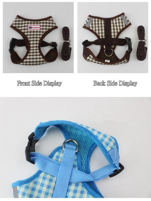 Classic Style Fashionable Dog Harness + Leash (3 sizes/colors) 6