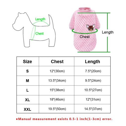100% Cotton Soft Jacket For Dogs - 5 Different Sizes/ 2 Colors 8