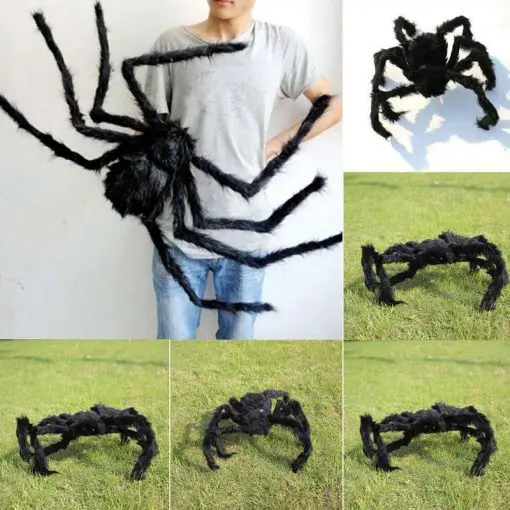 Big Black Made of Plush Spider For Halloween Decoration 4