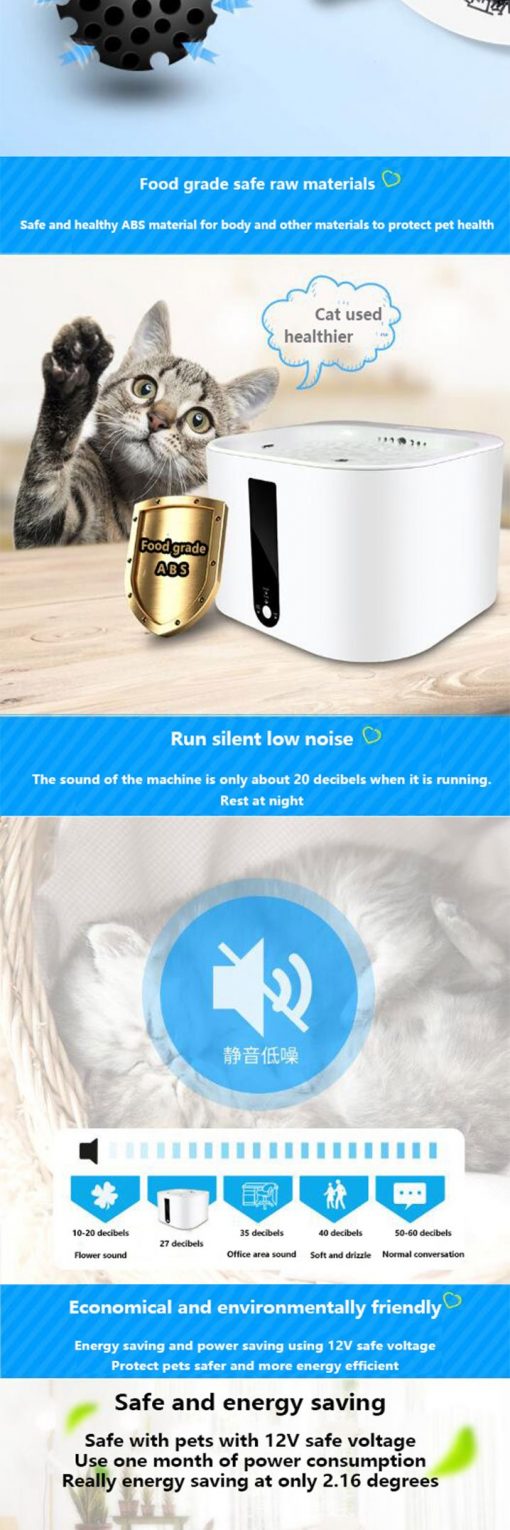 Smart Fully Automatic Drinking Mini Fountain For Pets 8
