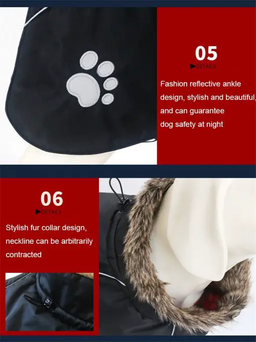 HQ Thick Winter Raincoat For medium And Larger Dog Breeds 6