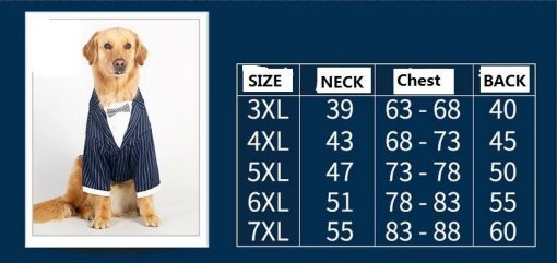 Classic Suit Costume For Medium & Larger Dogs (5 sizes) 3