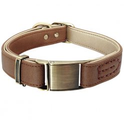 Best Leather Dog Collar - Easy ID Personalized ( several options) 25
