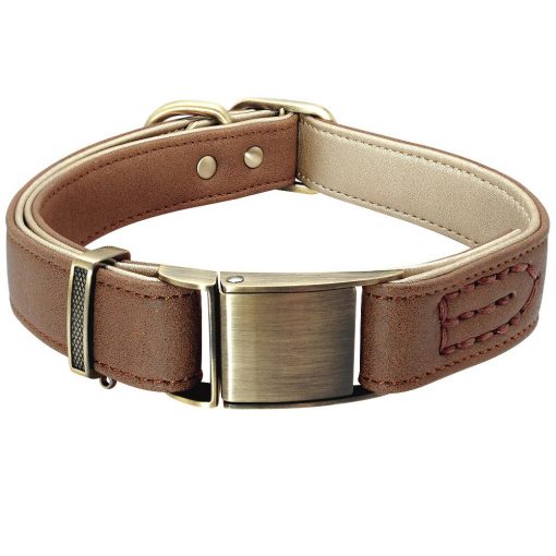 Best Leather Dog Collar - Easy ID Personalized ( several options) 13