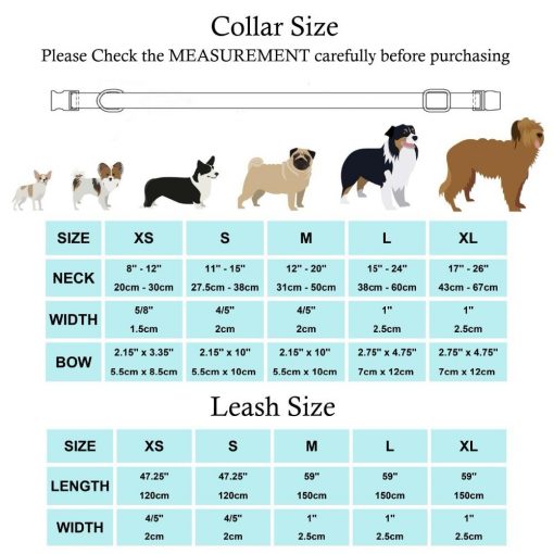 100% Cotton Colorful Dog Collar (Adjustable+Collar+Leash) 3
