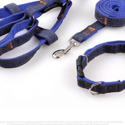 High Quality Jeans Dog Collar And Leash (multiple options) 24
