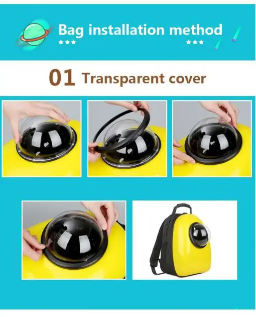 Breathable Easy to Carry Pet Bag - For Cats and Small Dogs 9