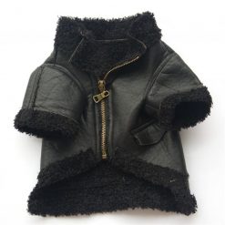 HQ Luxury Dog Winter Jacket (made of durable Fleece & Leather) 16