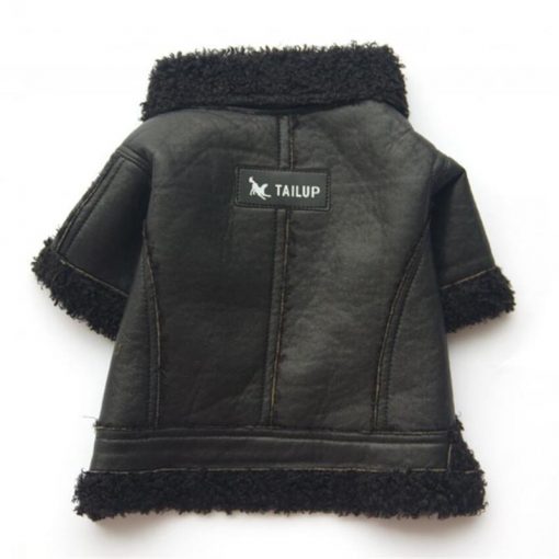 HQ Luxury Dog Winter Jacket (made of durable Fleece & Leather) 10