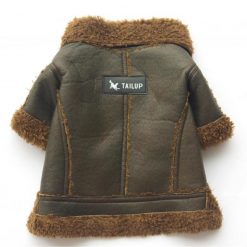 HQ Luxury Dog Winter Jacket (made of durable Fleece & Leather) 15