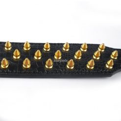 Easy Adjustable Skull Spiked Dog Collar - Made of Strong Leather 13