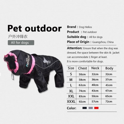 HQ Four-Legged Coat For Dogs (Waterproof/2 colors/all sizes) 3